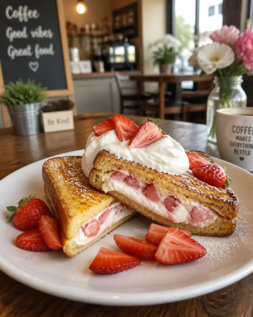 Strawberry Cream Cheese Stuffed French Toast