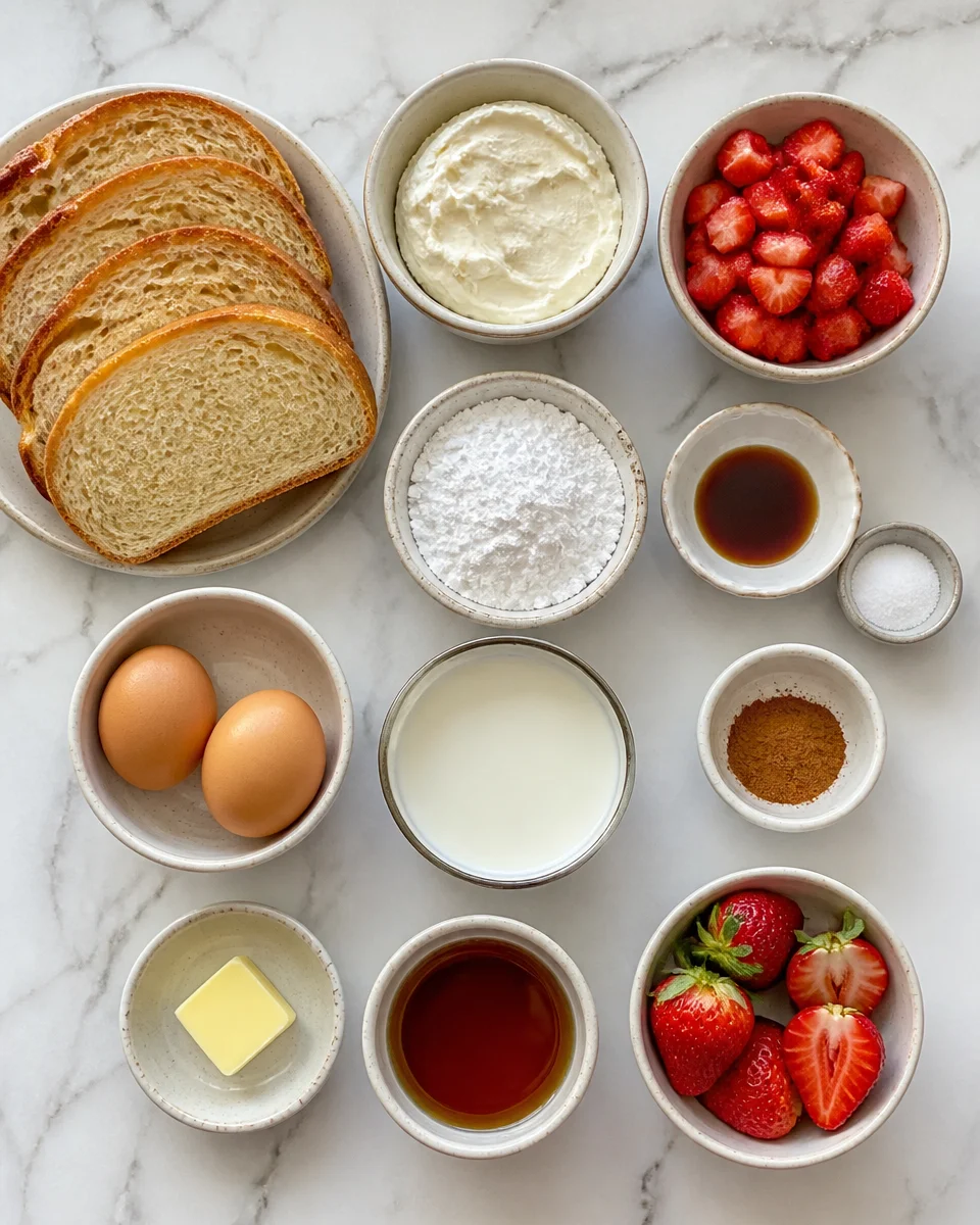 Strawberry Cream Cheese Stuffed French Toast