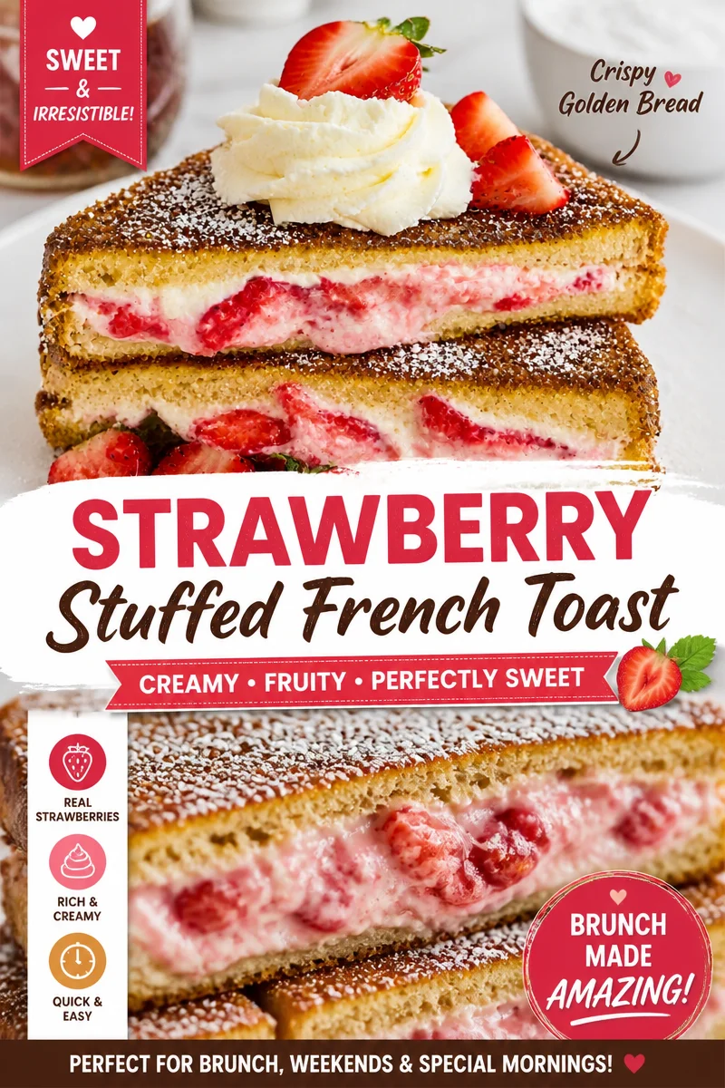 Strawberry Cream Cheese Stuffed French Toast