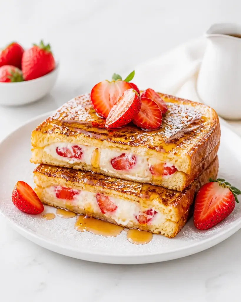 Strawberry Cream Cheese Stuffed French Toast