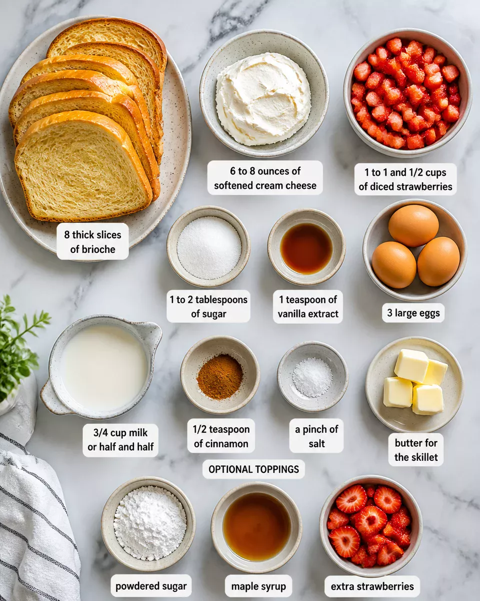 Strawberry Cream Cheese Stuffed French Toast