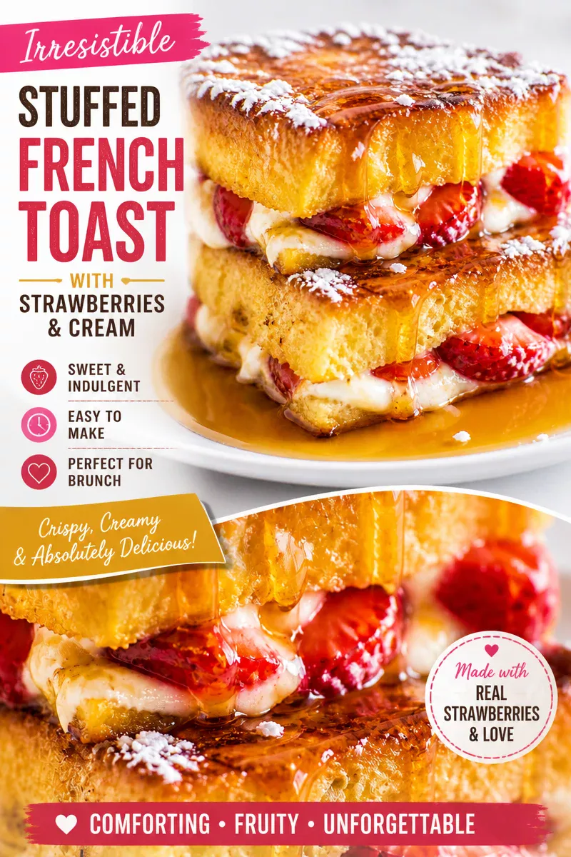 Strawberry Cream Cheese Stuffed French Toast