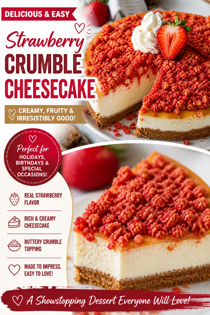 strawberry crunch cheesecake