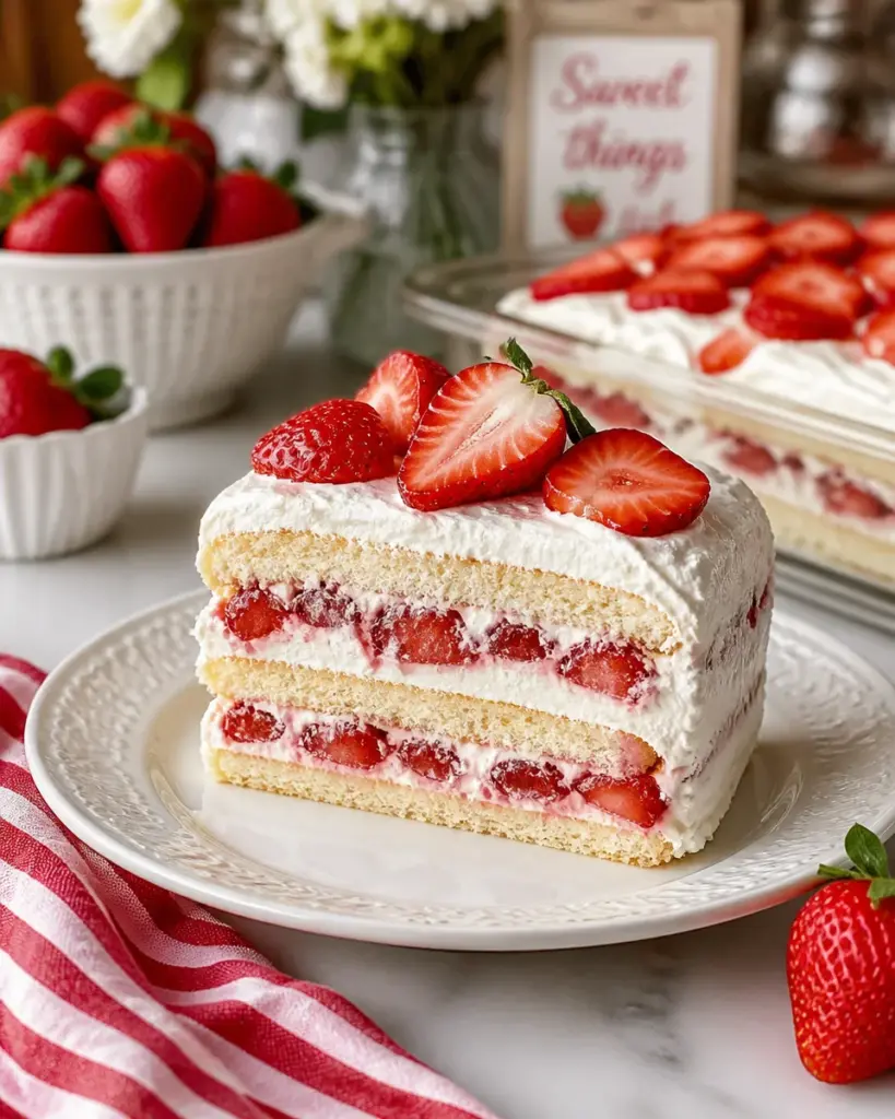 Strawberry Shortcake Icebox Cake