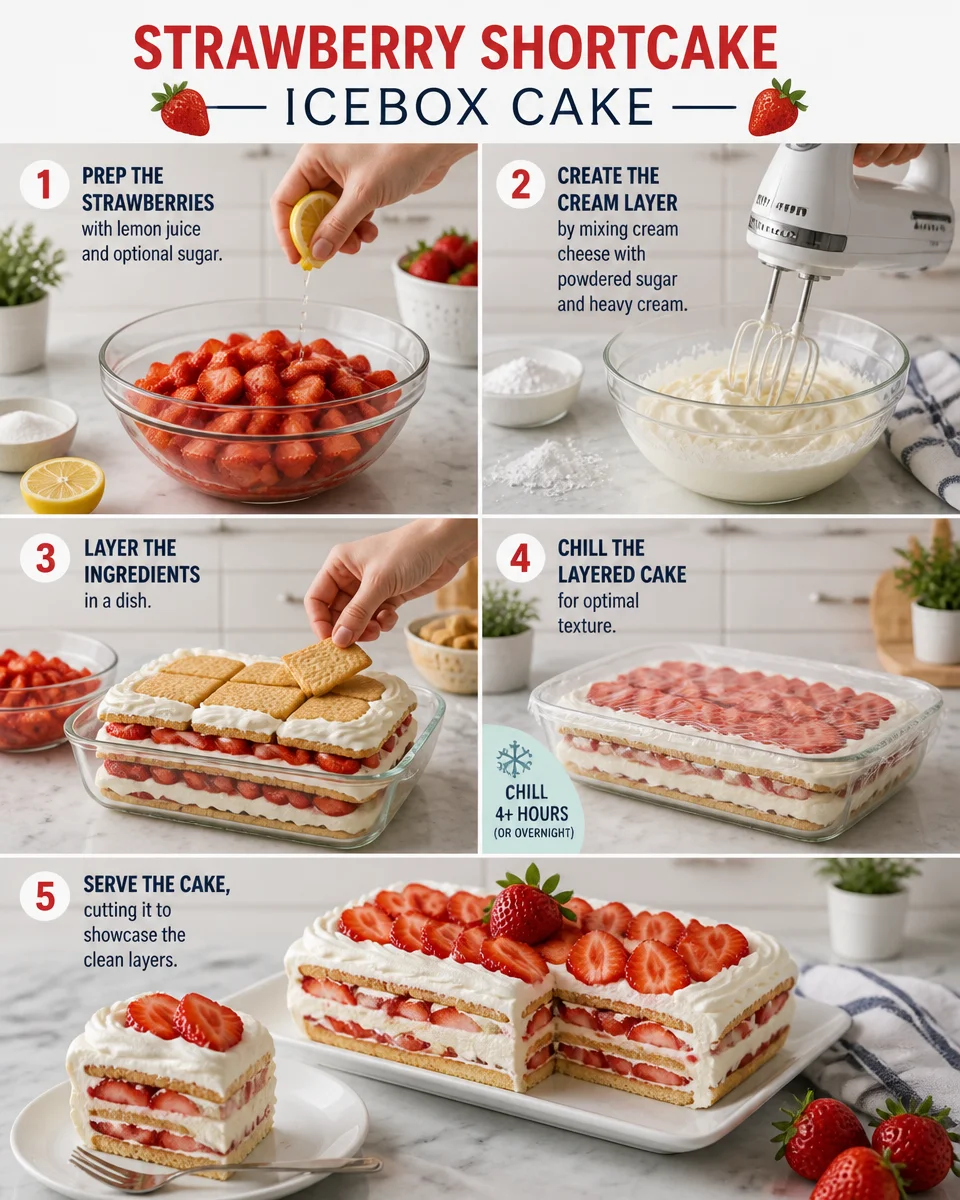 Strawberry Shortcake Icebox Cake