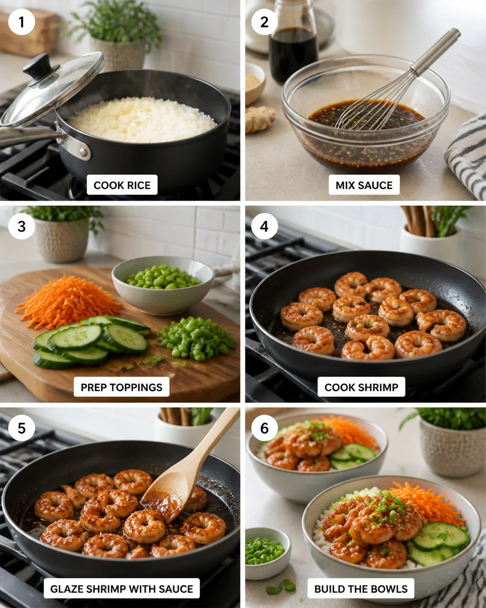 Teriyaki Shrimp Rice Bowl