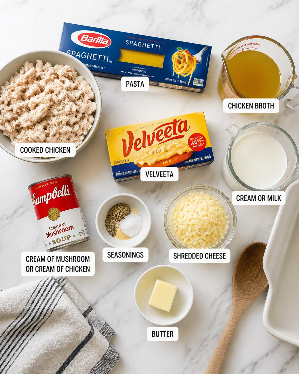 Velveeta Chicken Tetrazzini Casserole