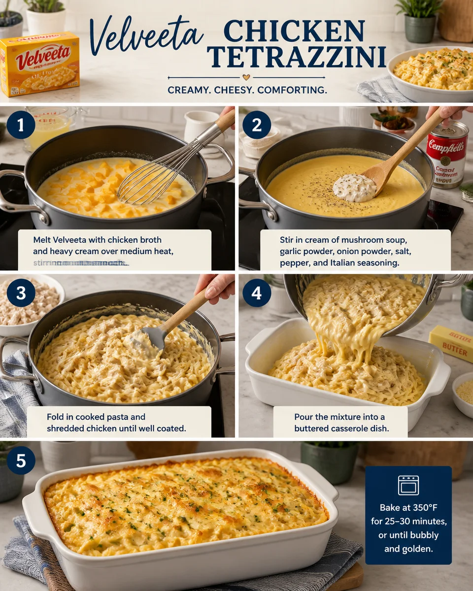 Velveeta Chicken Tetrazzini Casserole