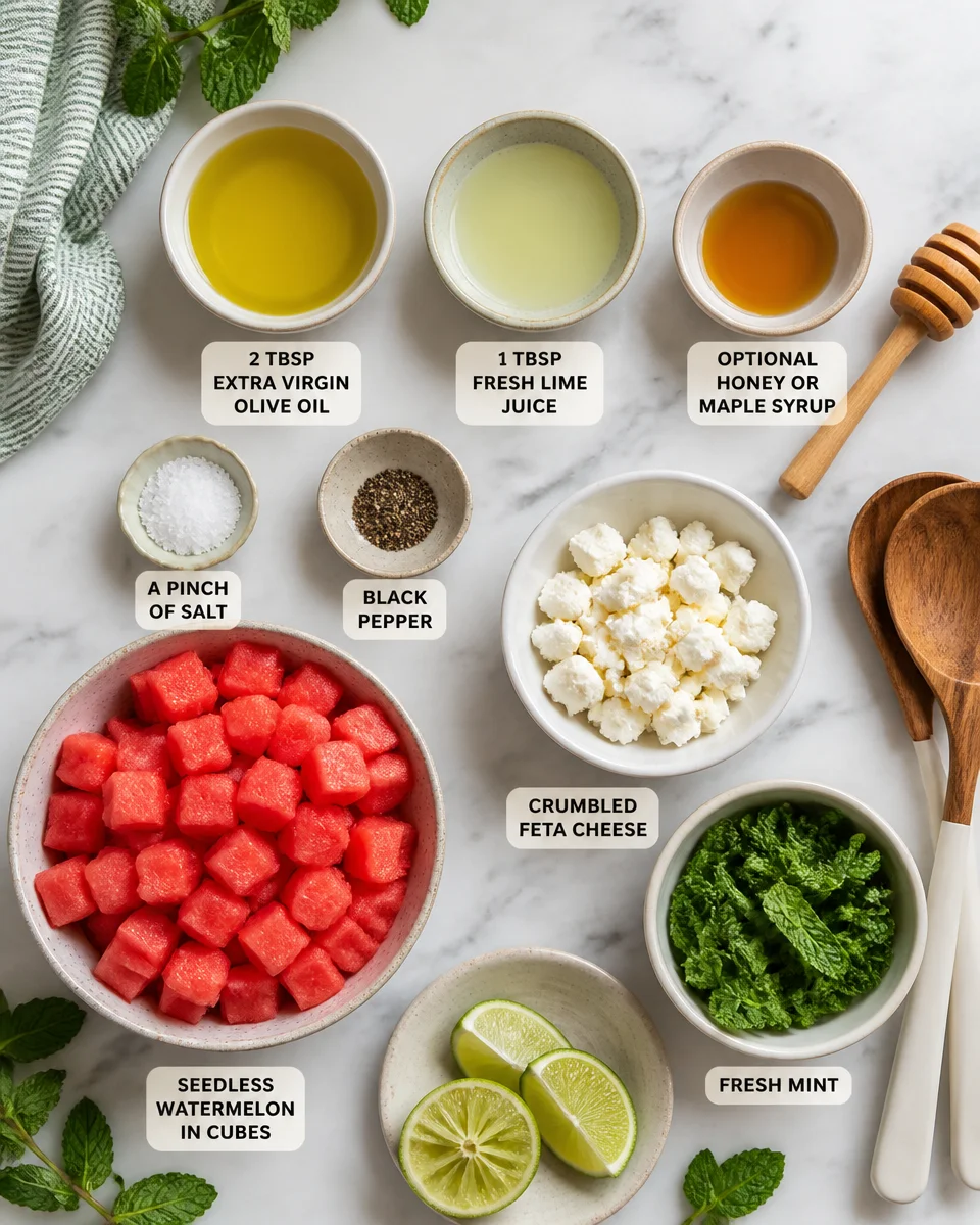 Watermelon Feta Mint Salad