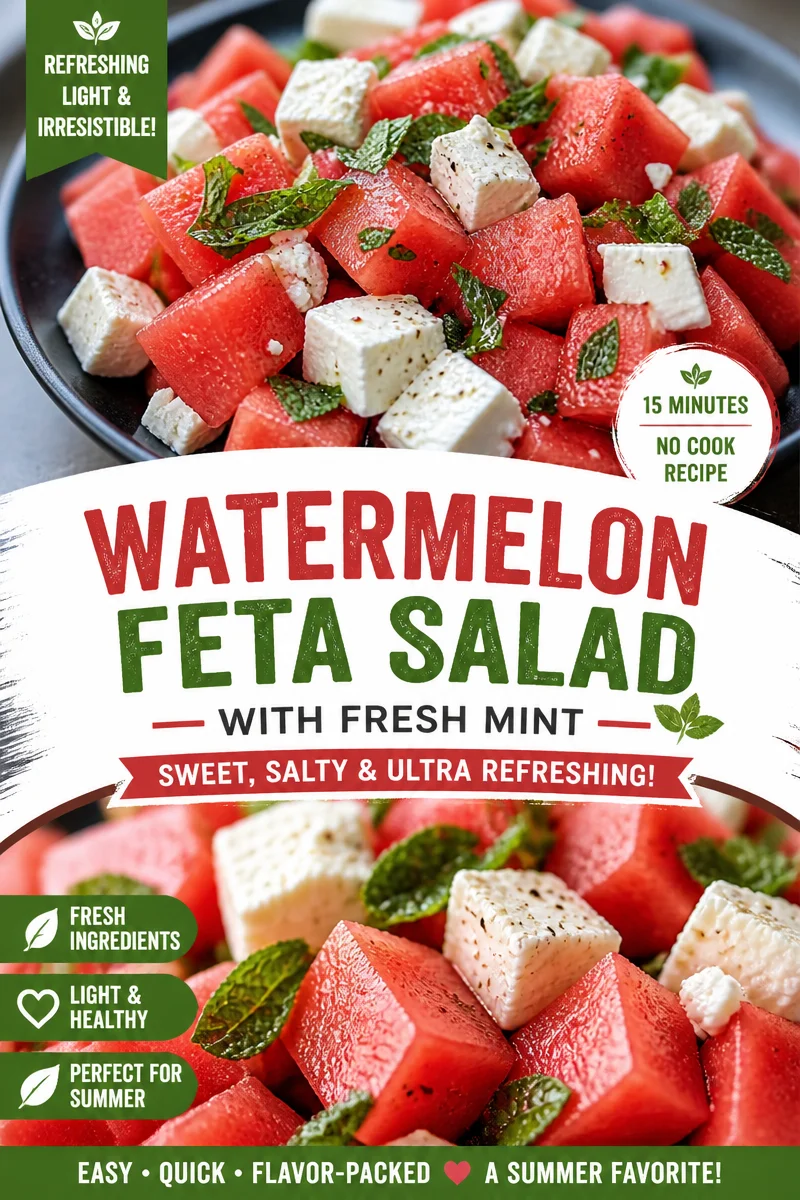 Watermelon Feta Mint Salad