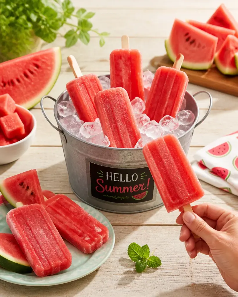 Watermelon Popsicles