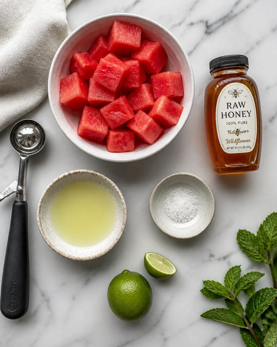Watermelon Sorbet without Ice Cream Maker
