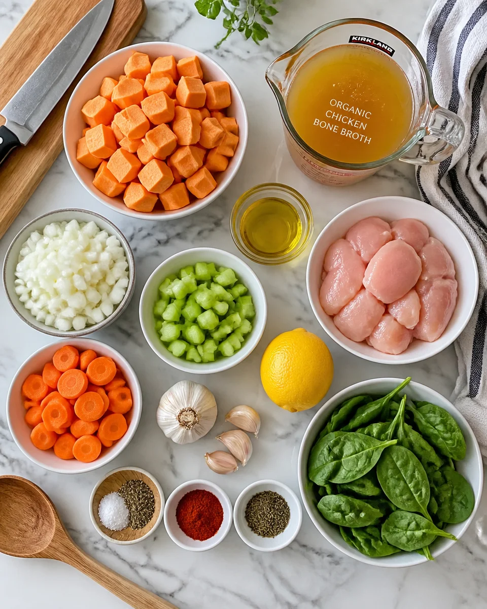 Whole30 Chicken and Sweet Potato Soup