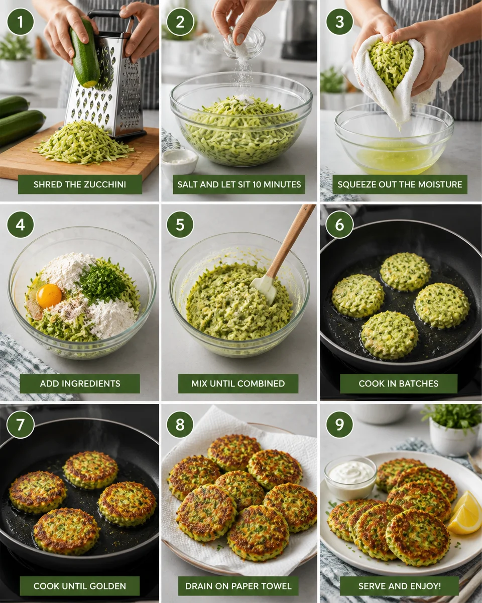 Zucchini Fritters with Sour Cream