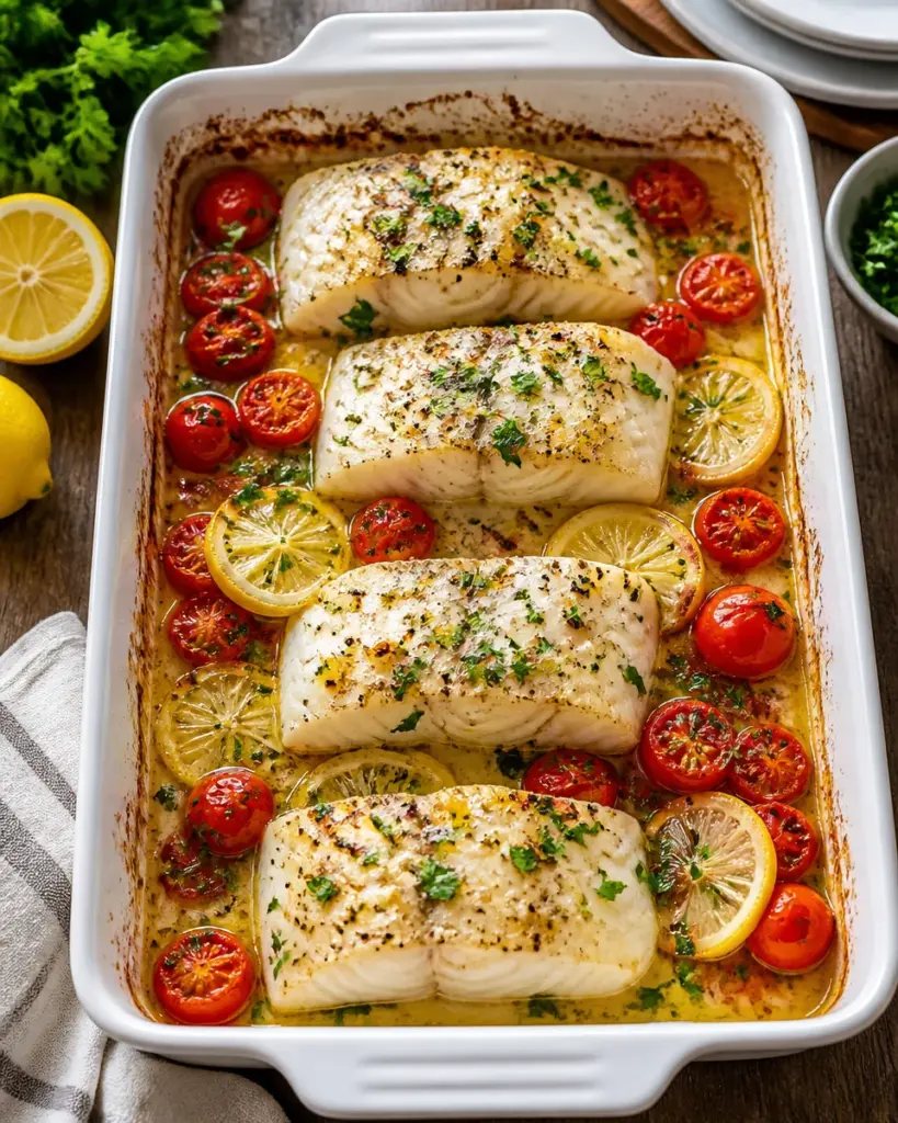 Easy Baked Cod with Lemon Butter