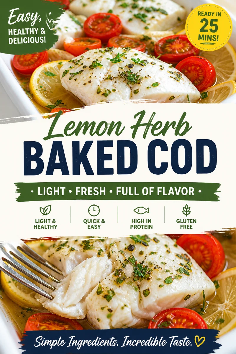 Baked Cod with Lemon Butter