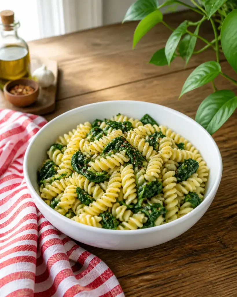 Easy Boursin Pasta with Spinach