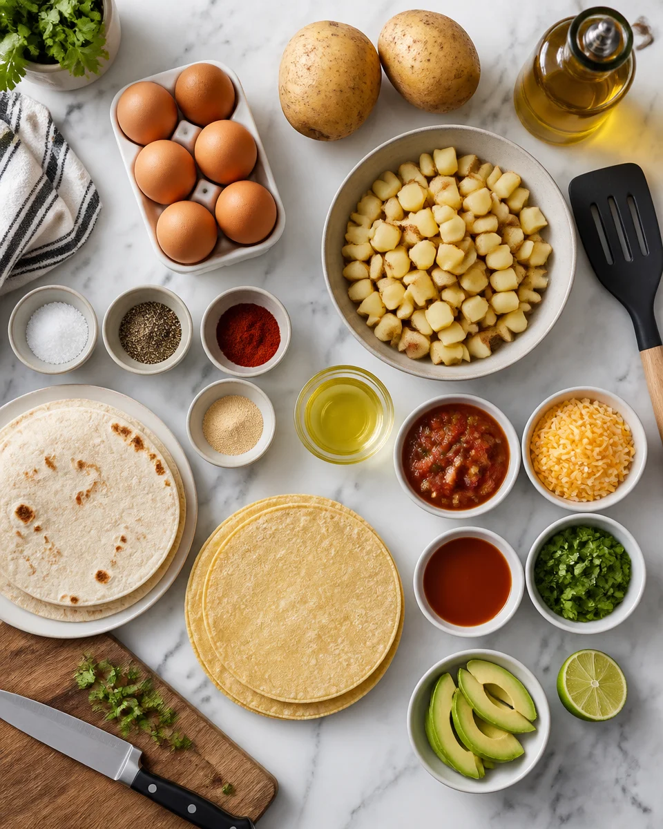 Breakfast Tacos with Potato and Egg