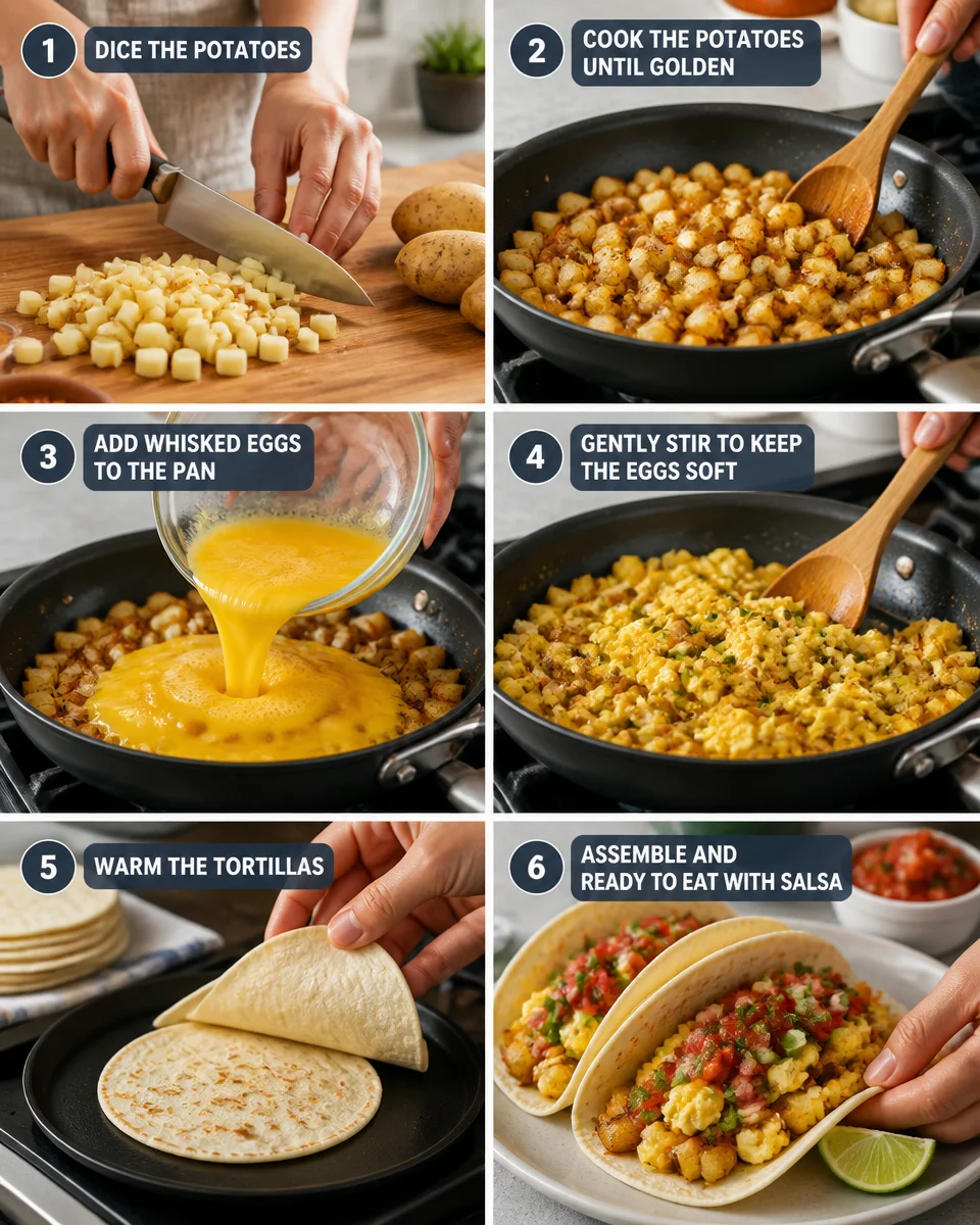 Breakfast Tacos with Potato and Egg