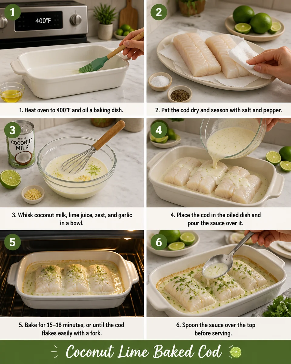 Coconut Lime Baked Cod