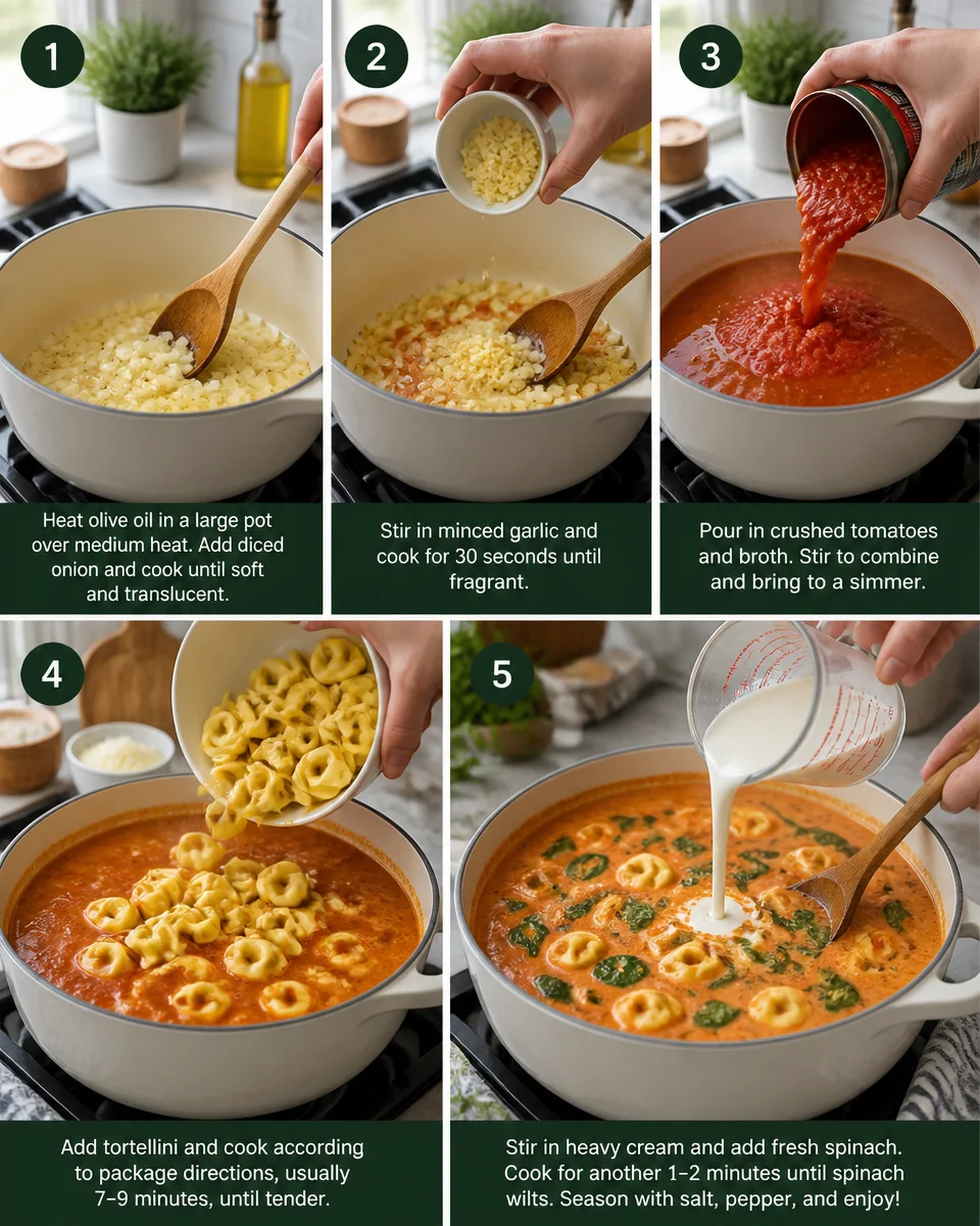 Creamy Tomato Tortellini Soup