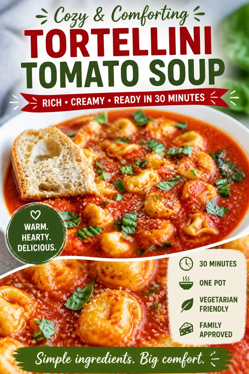 Creamy Tomato Tortellini Soup