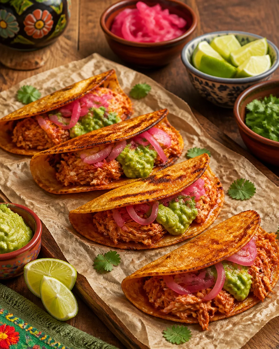 Crispy Chicken Tinga Tacos