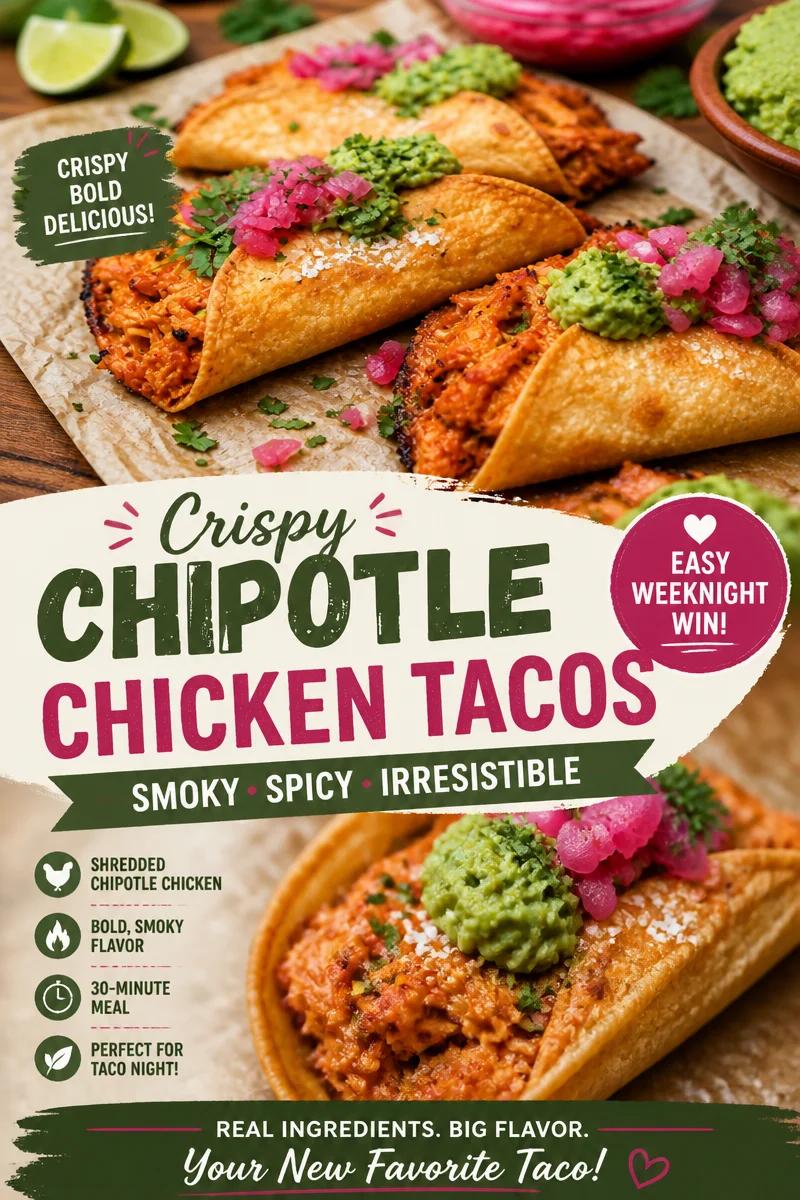 Crispy Chicken Tinga Tacos