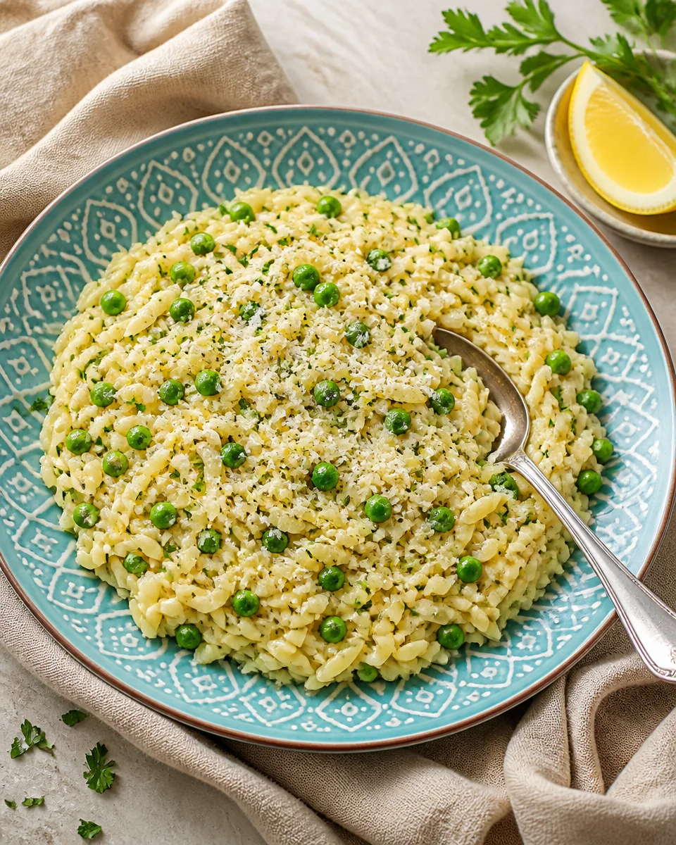 Greek Lemon Orzo with Spinach