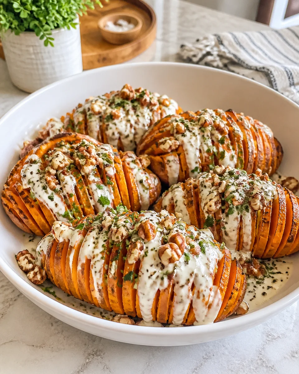 Hasselback Sweet Potato