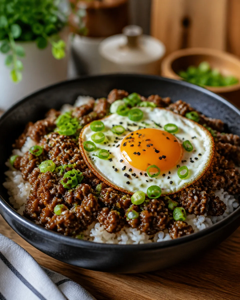 Korean Ground Beef Bowl