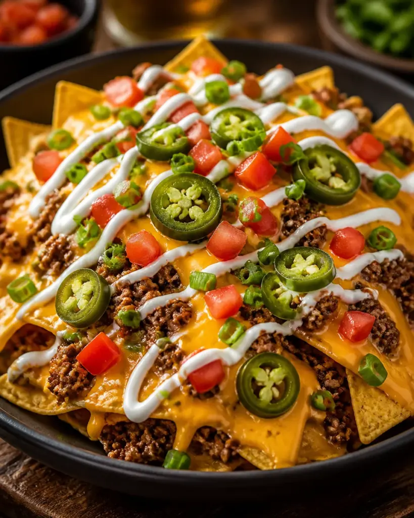 Loaded Nachos with Homemade Cheese Sauce