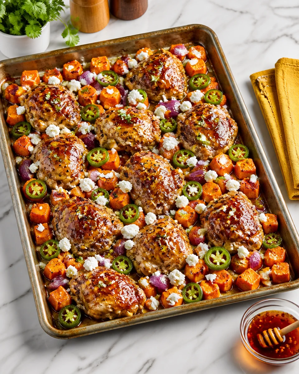 Sheet Pan Hot Honey Chicken