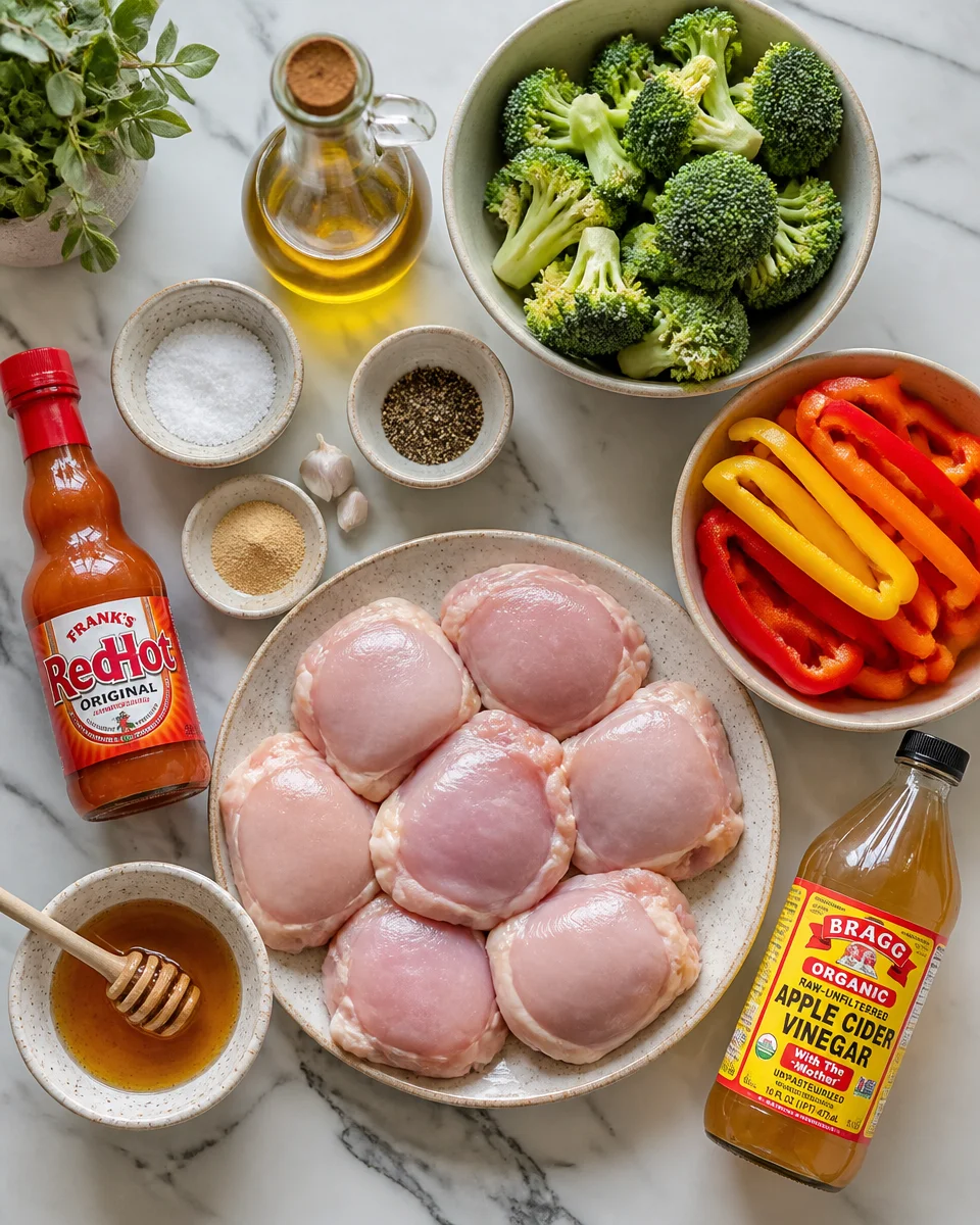 Sheet Pan Hot Honey Chicken
