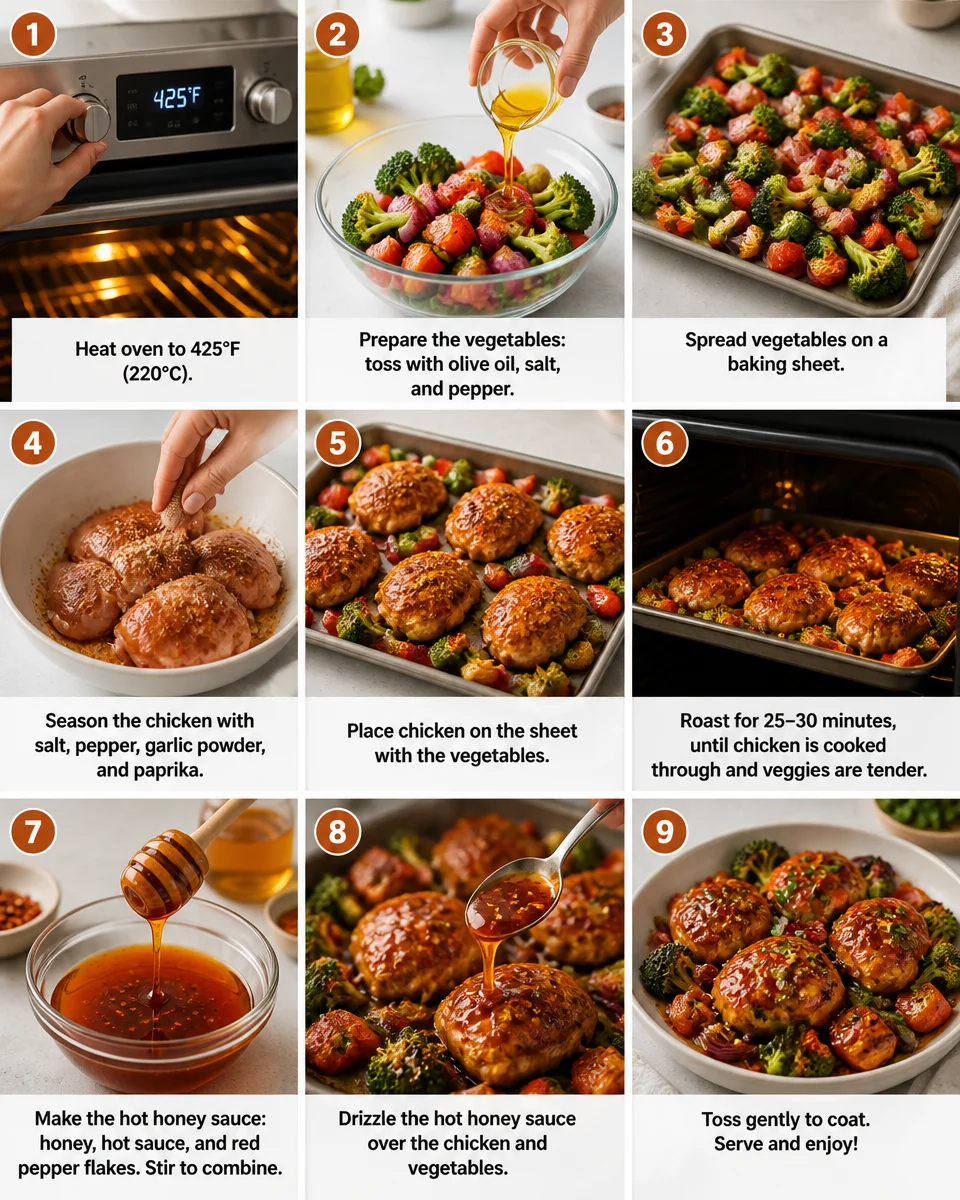 Sheet Pan Hot Honey Chicken