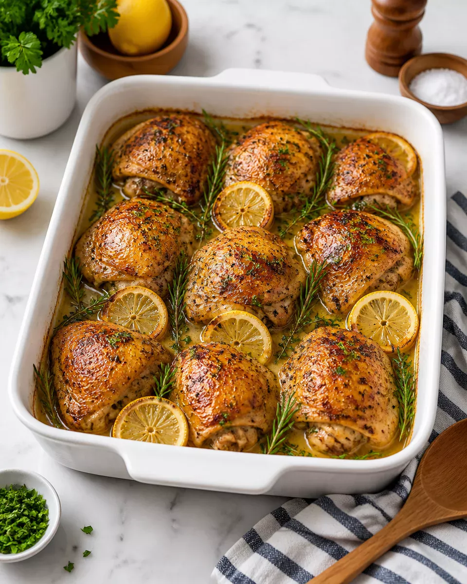 Sheet Pan Lemon Herb Chicken Thighs