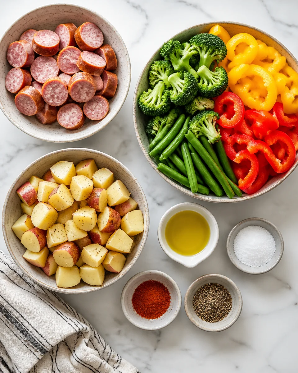 Sheet Pan Sausage and Vegetables