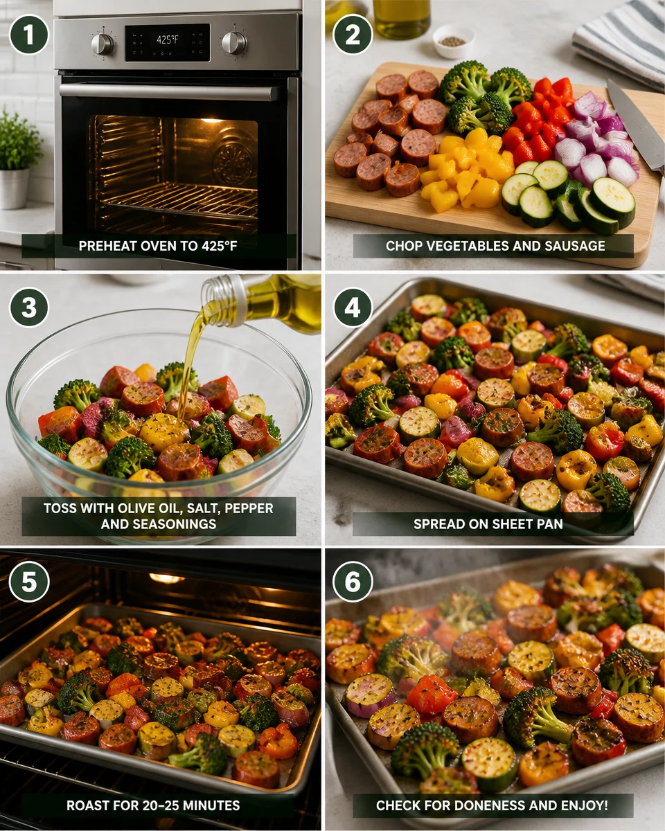 Sheet Pan Sausage and Vegetables