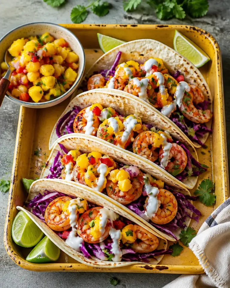 Shrimp Tacos with Mango Salsa