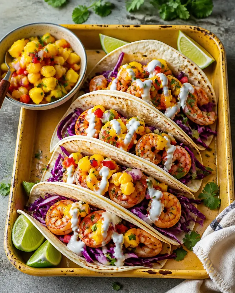 Shrimp Tacos with Mango Salsa