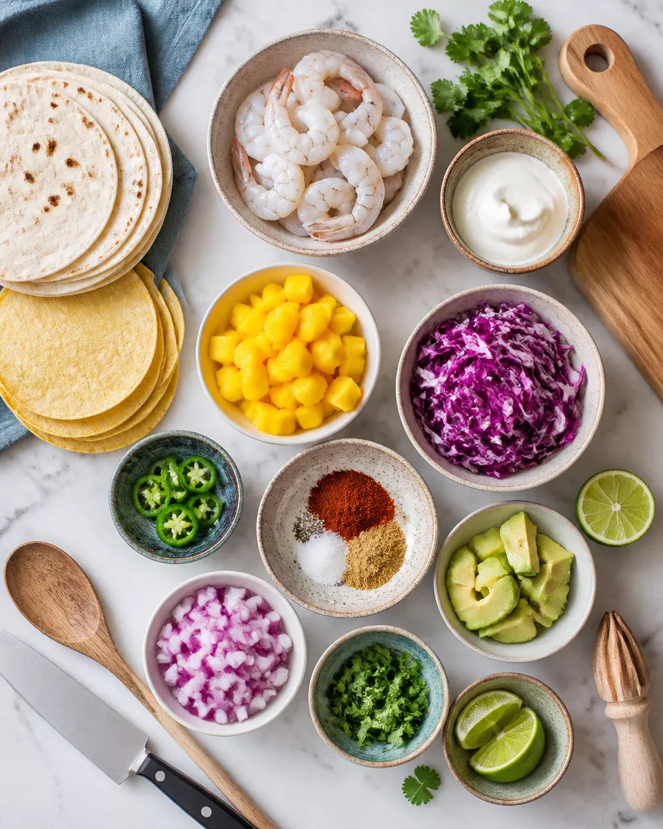 Shrimp Tacos with Mango Salsa