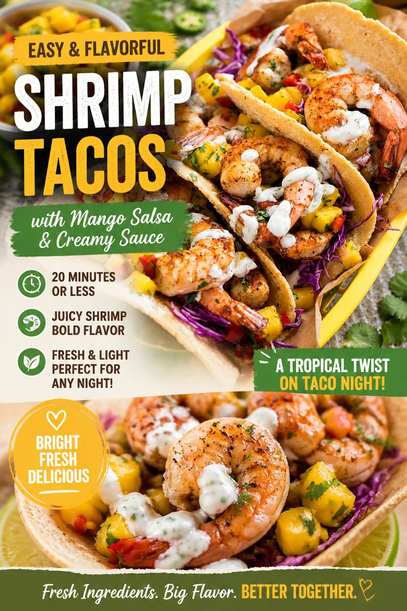 Shrimp Tacos with Mango Salsa