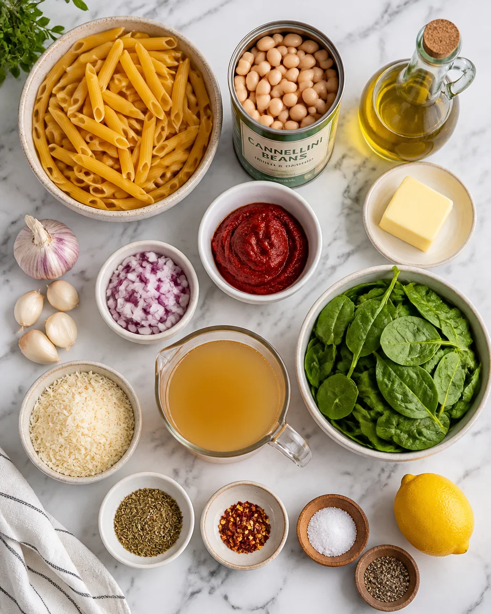 Tuscan White Bean Pasta