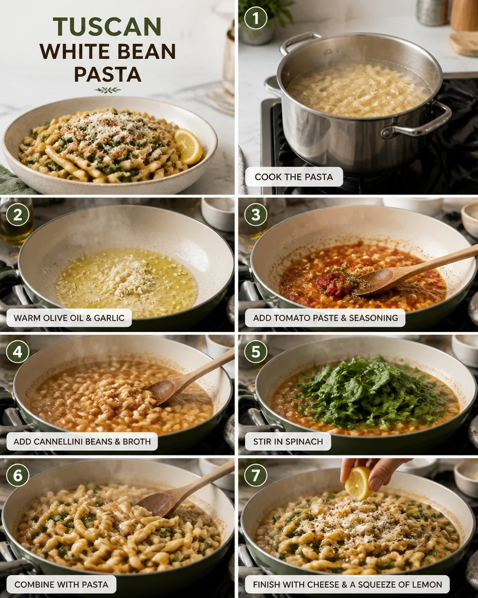 Tuscan White Bean Pasta