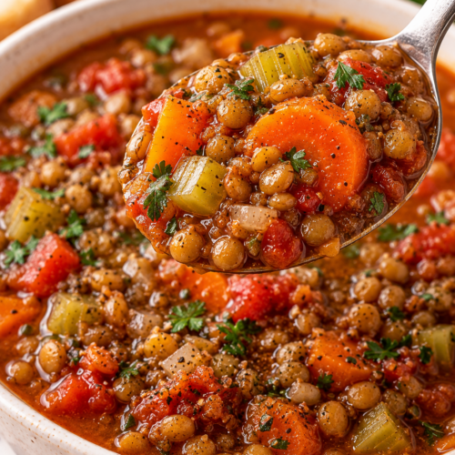 Easy Crockpot Lentil Soup Recipe