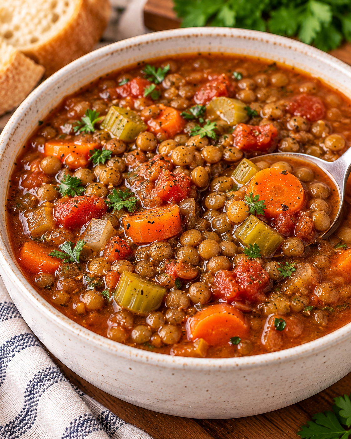 Easy Crockpot Lentil Soup Recipe