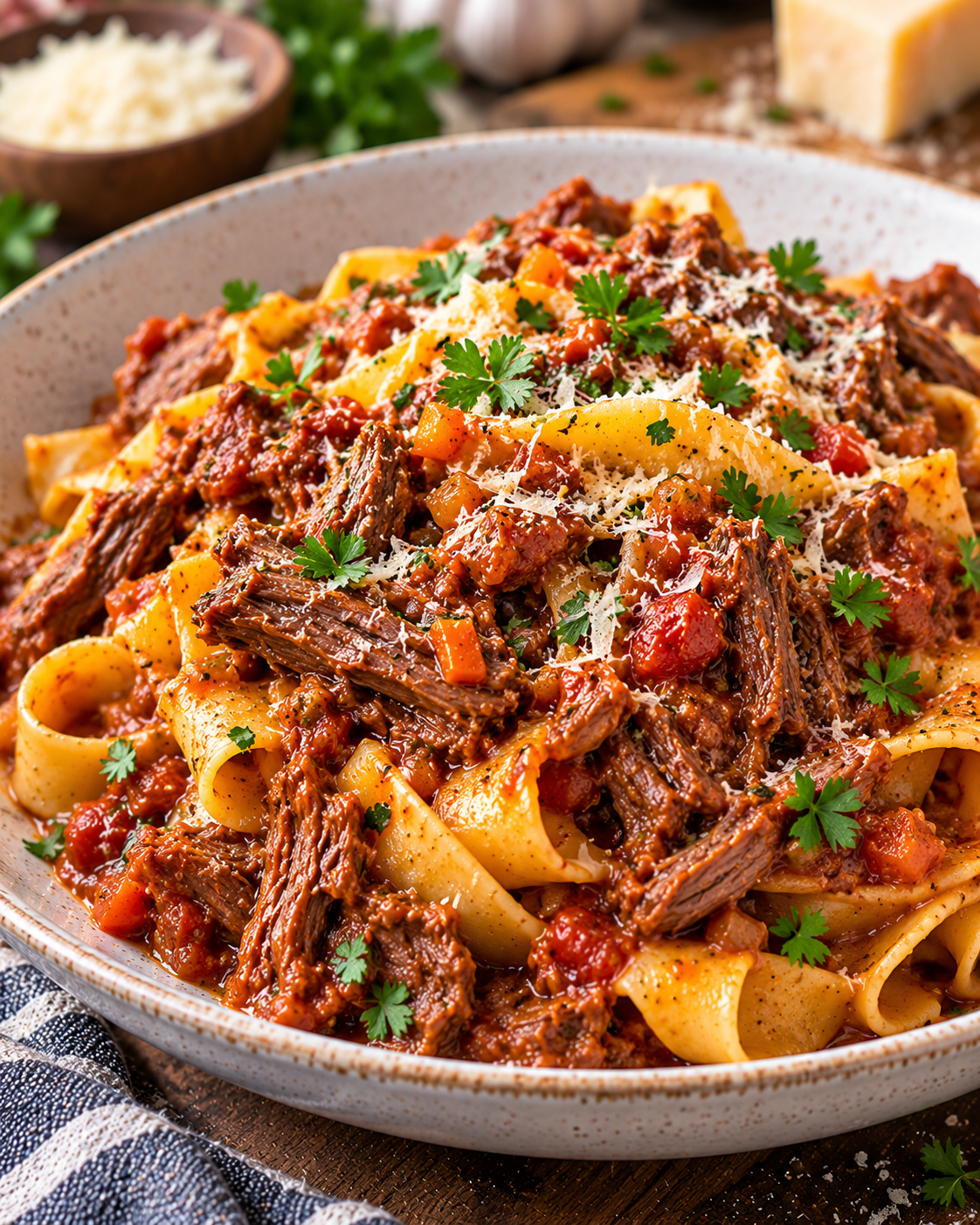 Instant Pot Beef Ragu (Tender Shredded Beef Sauce)